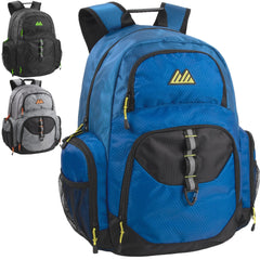 19-inch Bulk Multi-Pocket Daisy Chain Backpack w Laptop Sleeve - 3 Colors