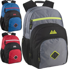 19-Inch Bulk Double Dome Backpack w Laptop Sleeve - 3 Colors