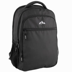 18-inch Bulk Heavy Duty Nailhead Soft Touch Backpack w Laptop Sleeve - Black