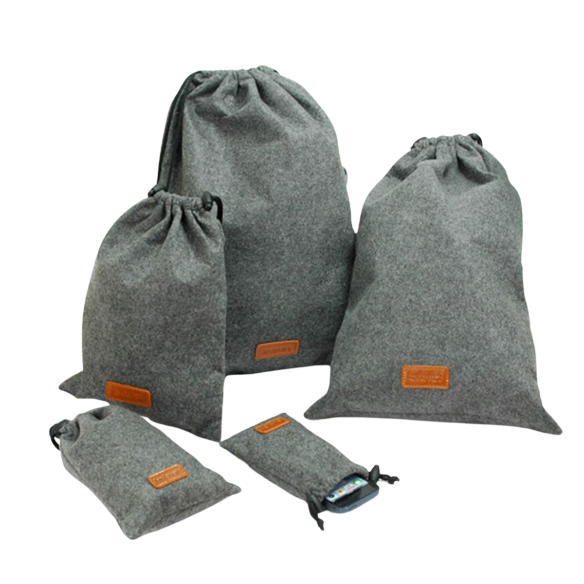 Felt Cloth Drawstring Pouch (Deliver in 4-6 weeks)