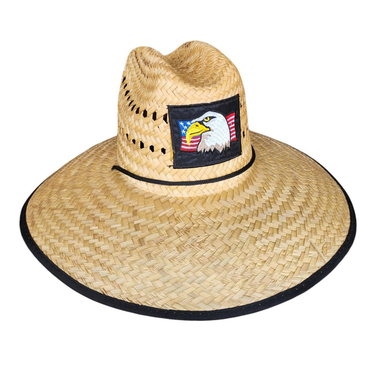 6 Piece Us Flag Eagle Straw Hat