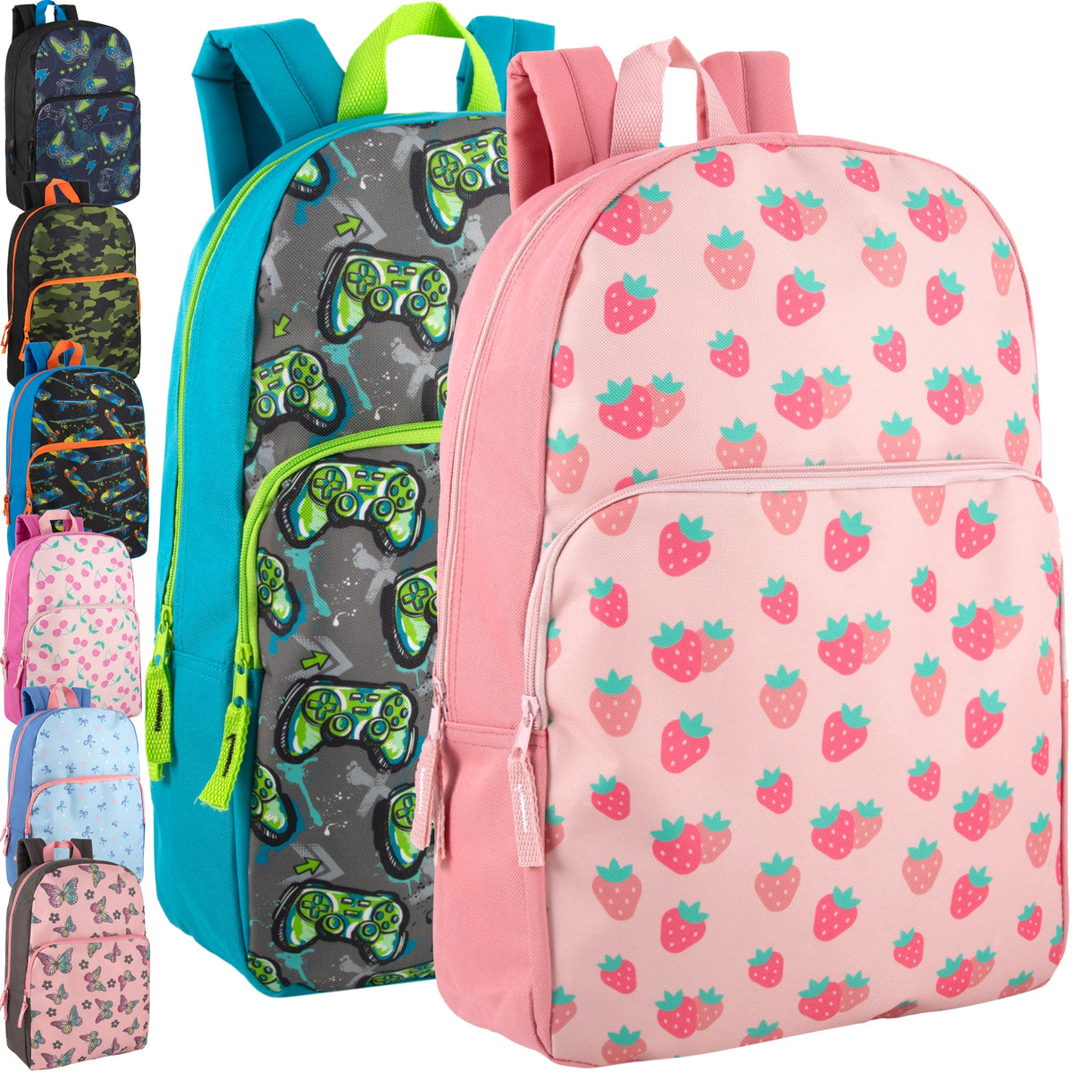 17-inch Bulk Children's Printed Backpack - Assorted Prints