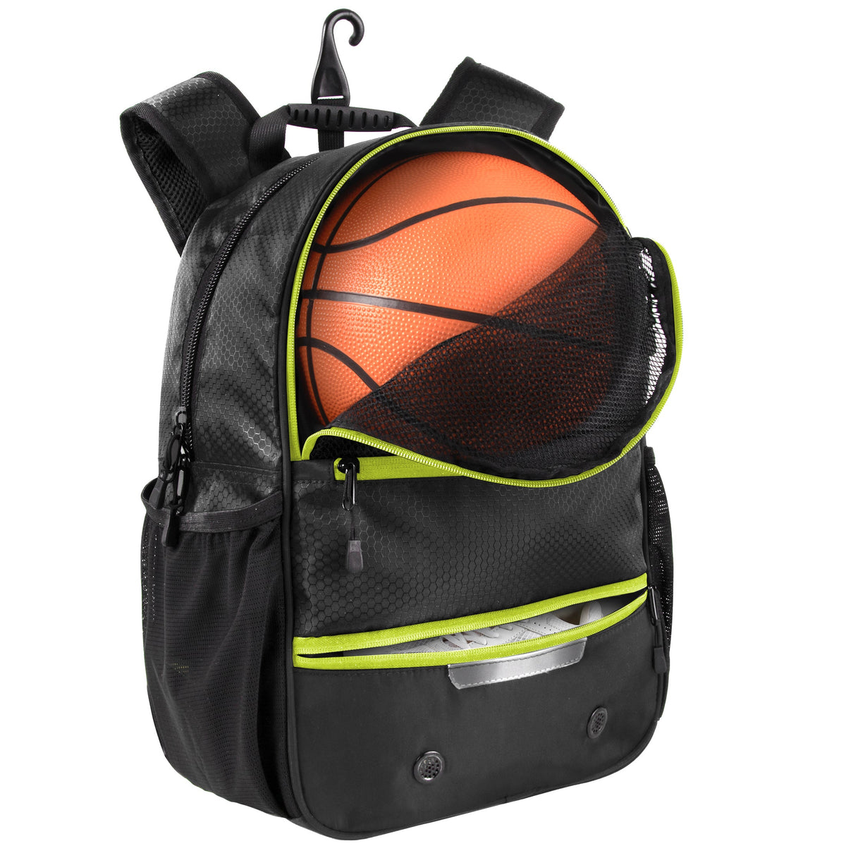 All Sports Backpacks with Ball & Shoe Compartment - Black
