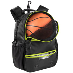 All Sports Backpacks with Ball & Shoe Compartment - Black