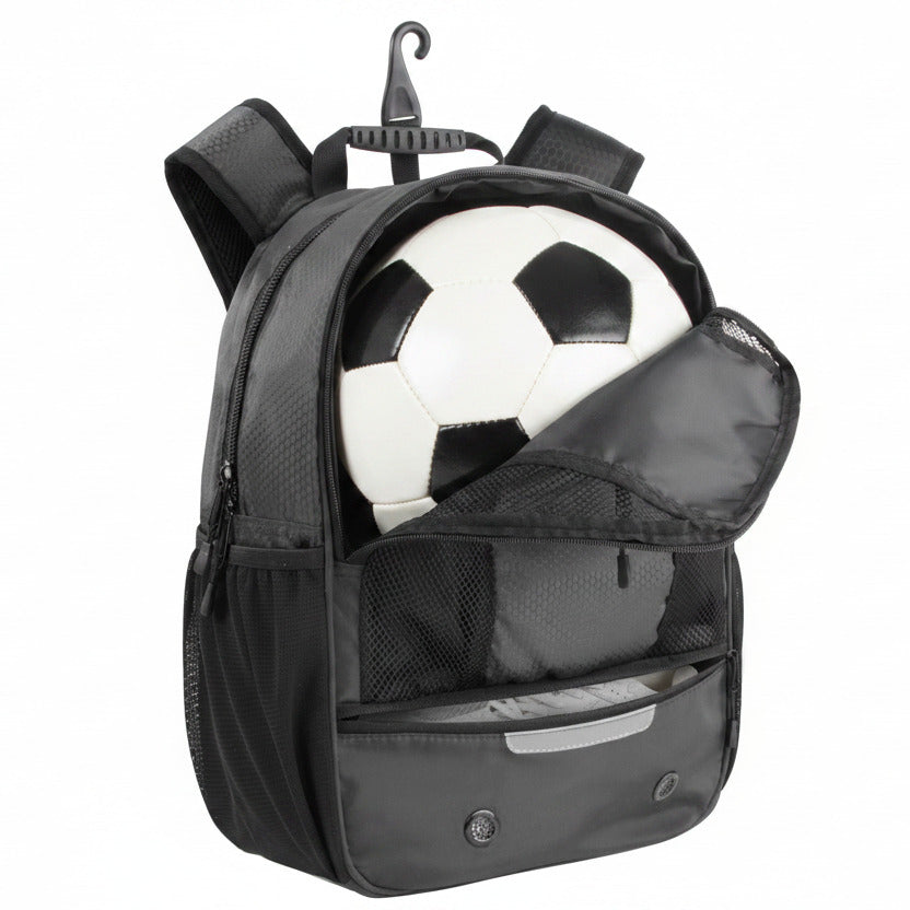 Universal Sports Backpack with Ball & Shoe Compartment - Grey