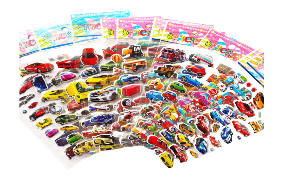 Transport Theme 3D Stickers