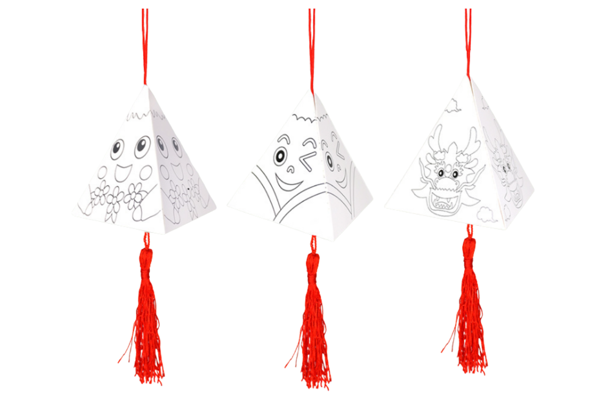 DIY Rice Dumpling Colouring Paper Hanging Decor