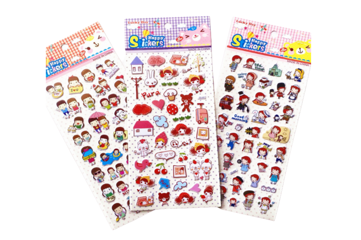 Boys and Girls Theme 3D Stickers