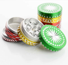 56MM  Metal Rasta Colored Grinder Diamond Cut