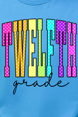 School Color Pop: Daycare To Twelfth Grade Short Sleeve Relaxed Fit T-Shirt *Choose Your Grade