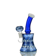 7" Bong Fancy Design with Color Tube Neck and 14mm Male Bowl