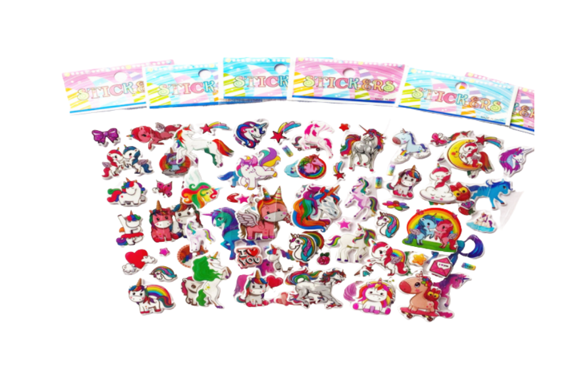Unicorn Theme 3D Stickers