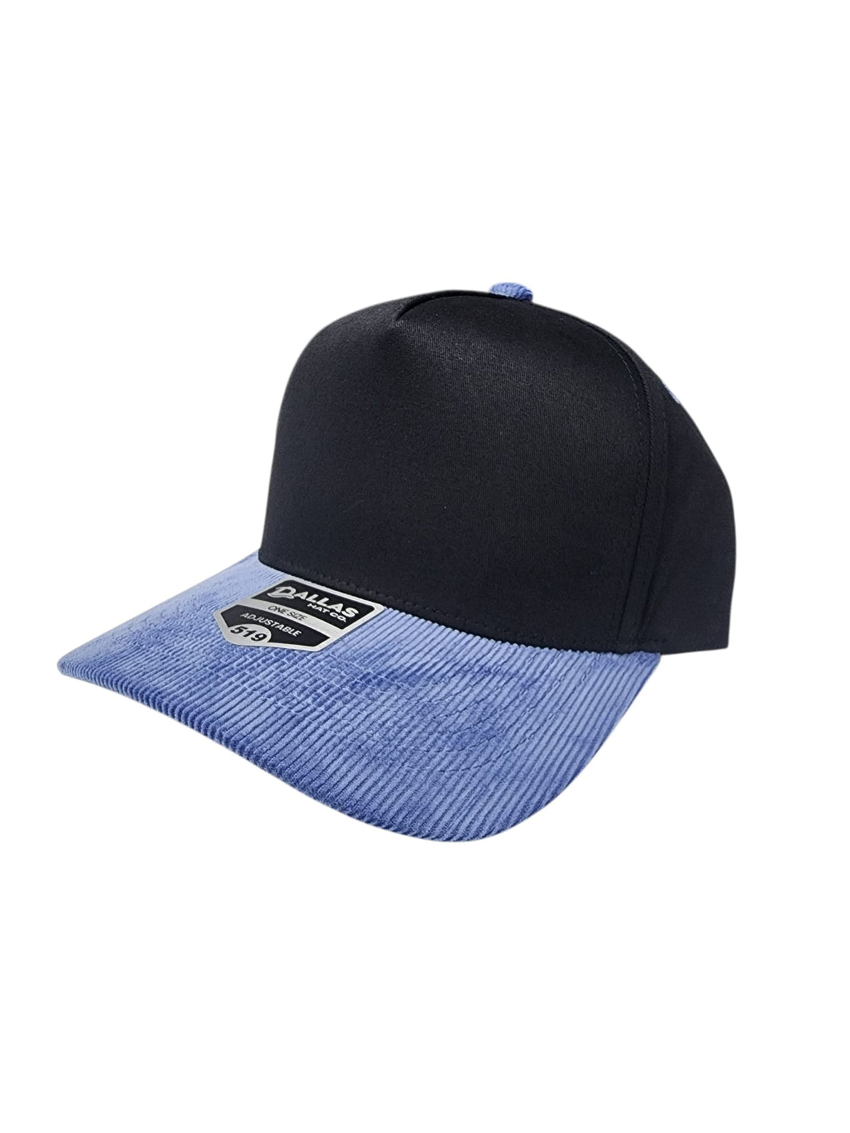 Dallas Hat Co 519 Blank Corduroy Plain Twill Five Panel Pro Style Cap Hat
