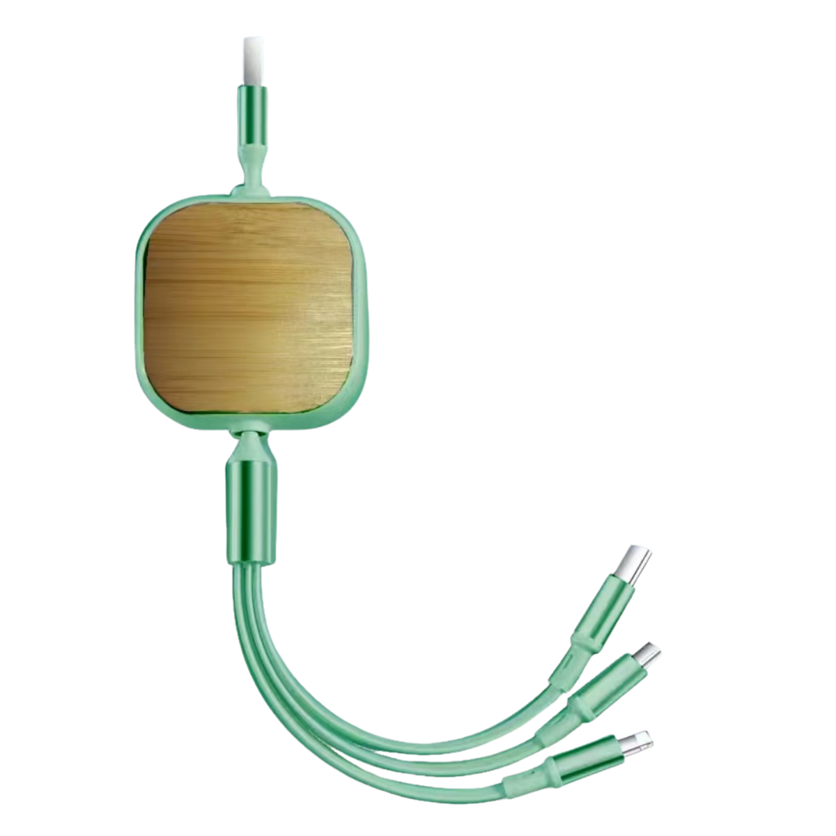 Wooden 3-in-1 Retractable Data Cable (Deliver in 4-6 weeks)