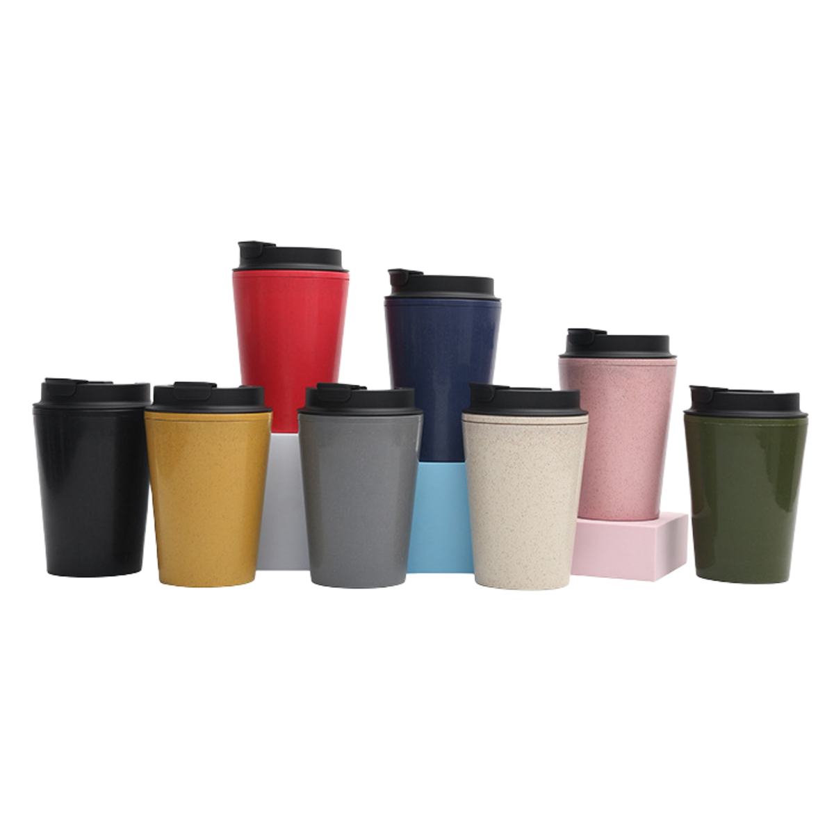 Double Wall Wheat Fibre Coffee Cup (Deliver In 4-6 weeks)