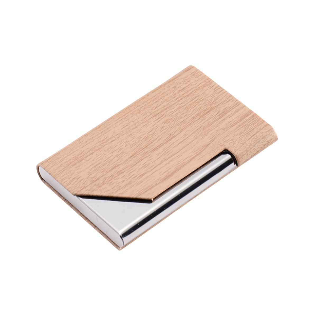 Stainless Steel Wood Grain Card Holder (Deliver in 4-6 weeks)