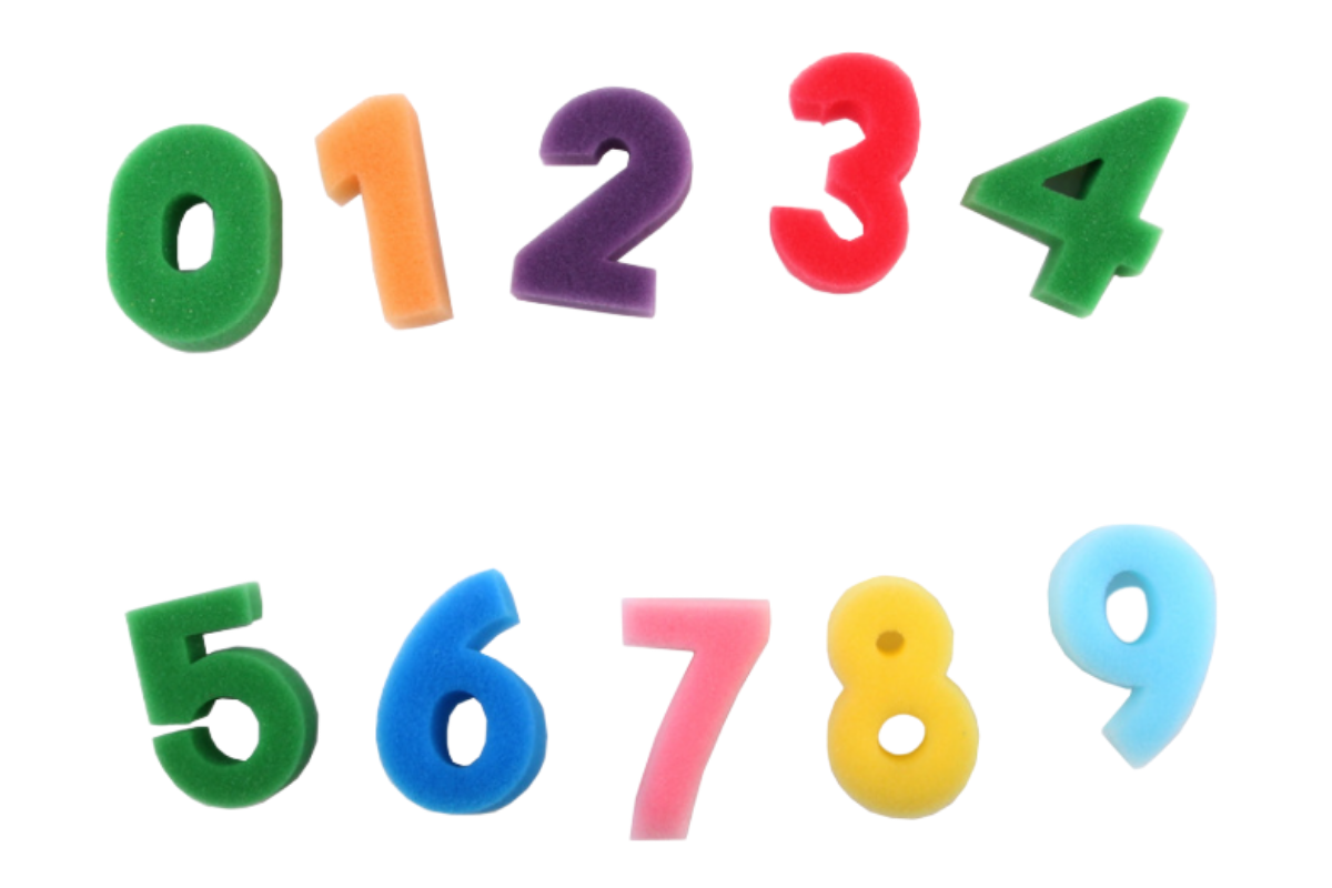 Number Design Painting Sponge Stamp