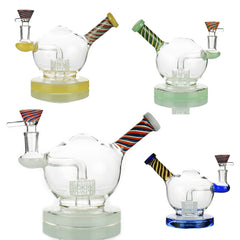 6.5" Water Pipe Sphere Glass Bong with 14mm Male Bowl