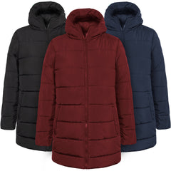 Women's Winter Hooded Puffer Coat - 3 Colors