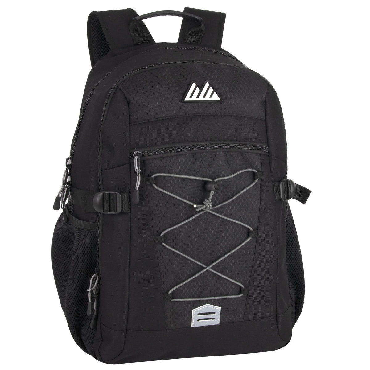 19-Inch Bulk Bungee Jacquard Backpack with Padded Laptop Section