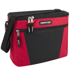 Fridge Pak 12-Can Cooler Bag With Front Zippered Pocket - Red