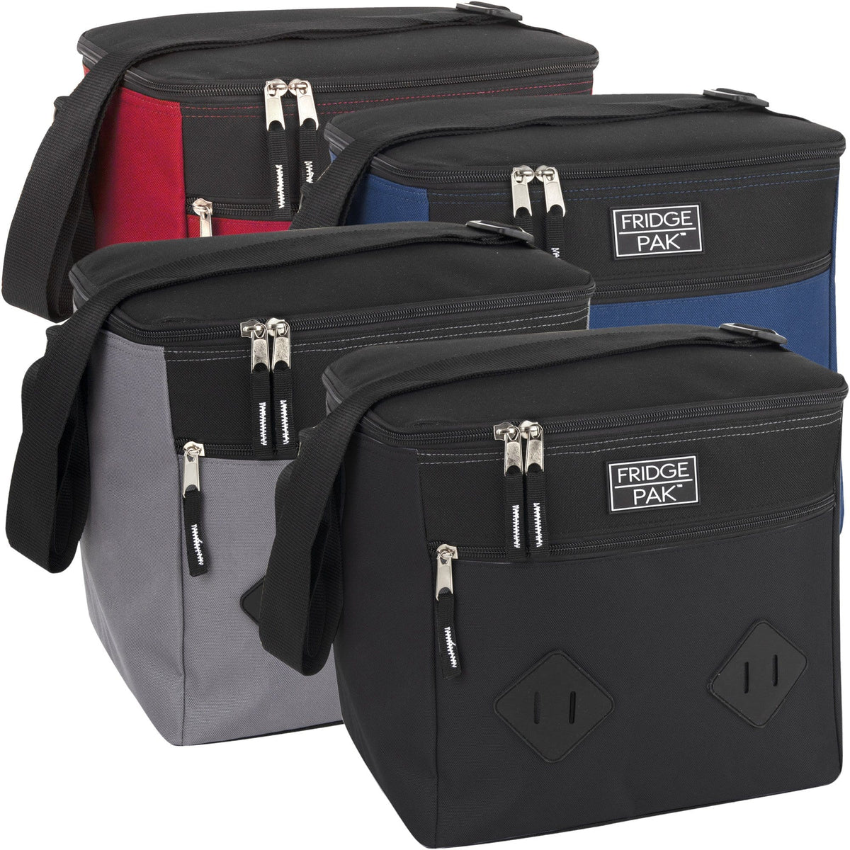 Fridge Pak 24-Can Insulated Cooler Bag with Lash Tabs - 4 Colors