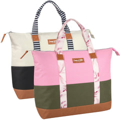 Color Block Cooler Lunch Tote