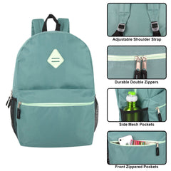 19-Inch Bulk Lash Tab Backpack w Side Mesh Pockets - Girls Colors