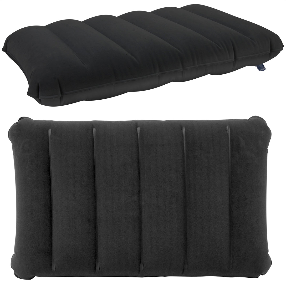 Blow-Up Inflatable Camping Pillow - Black