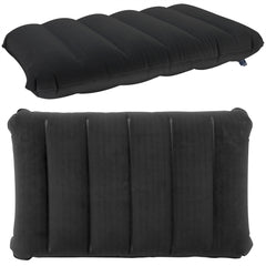 Blow-Up Inflatable Camping Pillow - Black