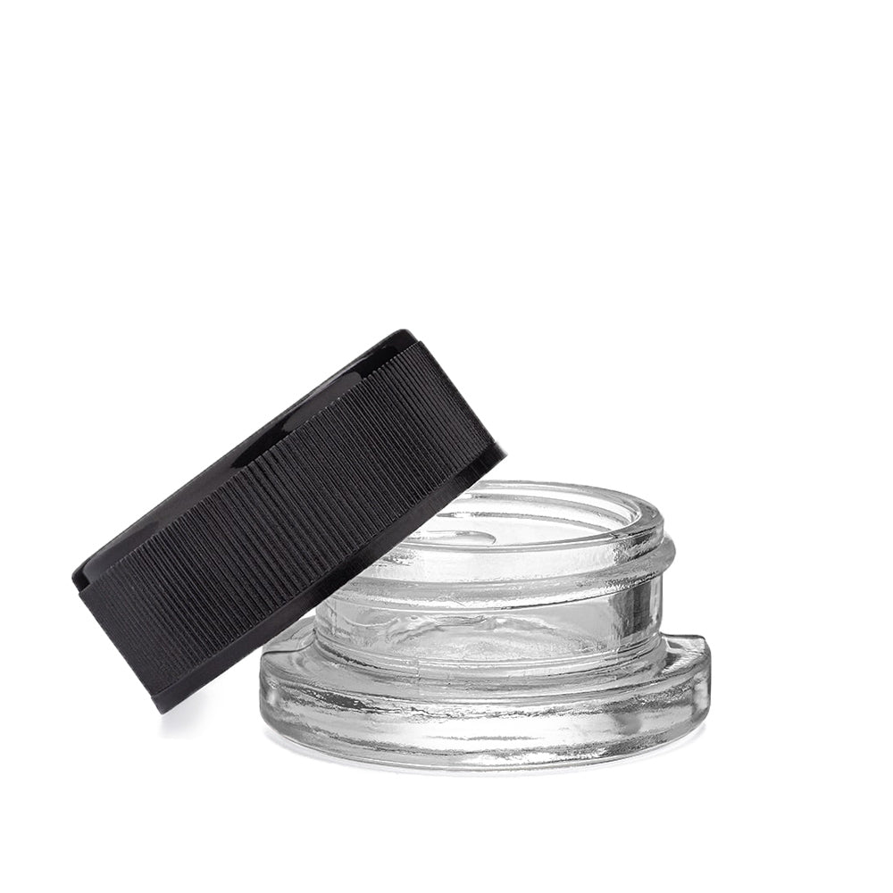 7ML Glass Jar/Plastic Black Lid
