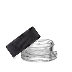 7ML Glass Jar/Plastic Black Lid