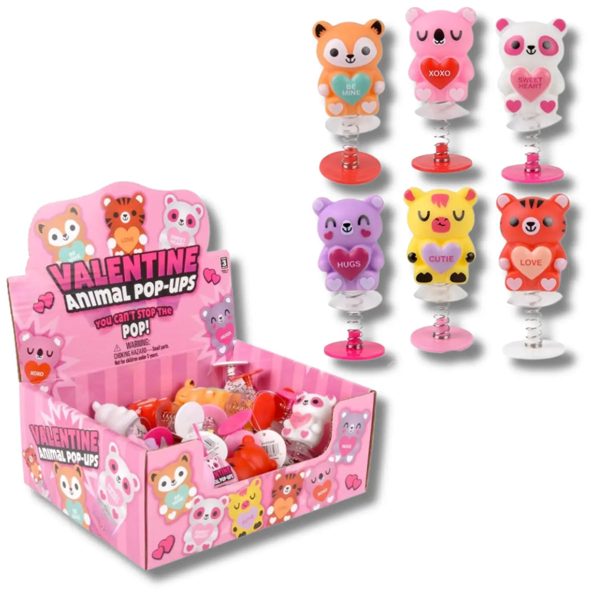 Cute Animal Pop Ups Fidget Kids Toy For Valentine - Assorted