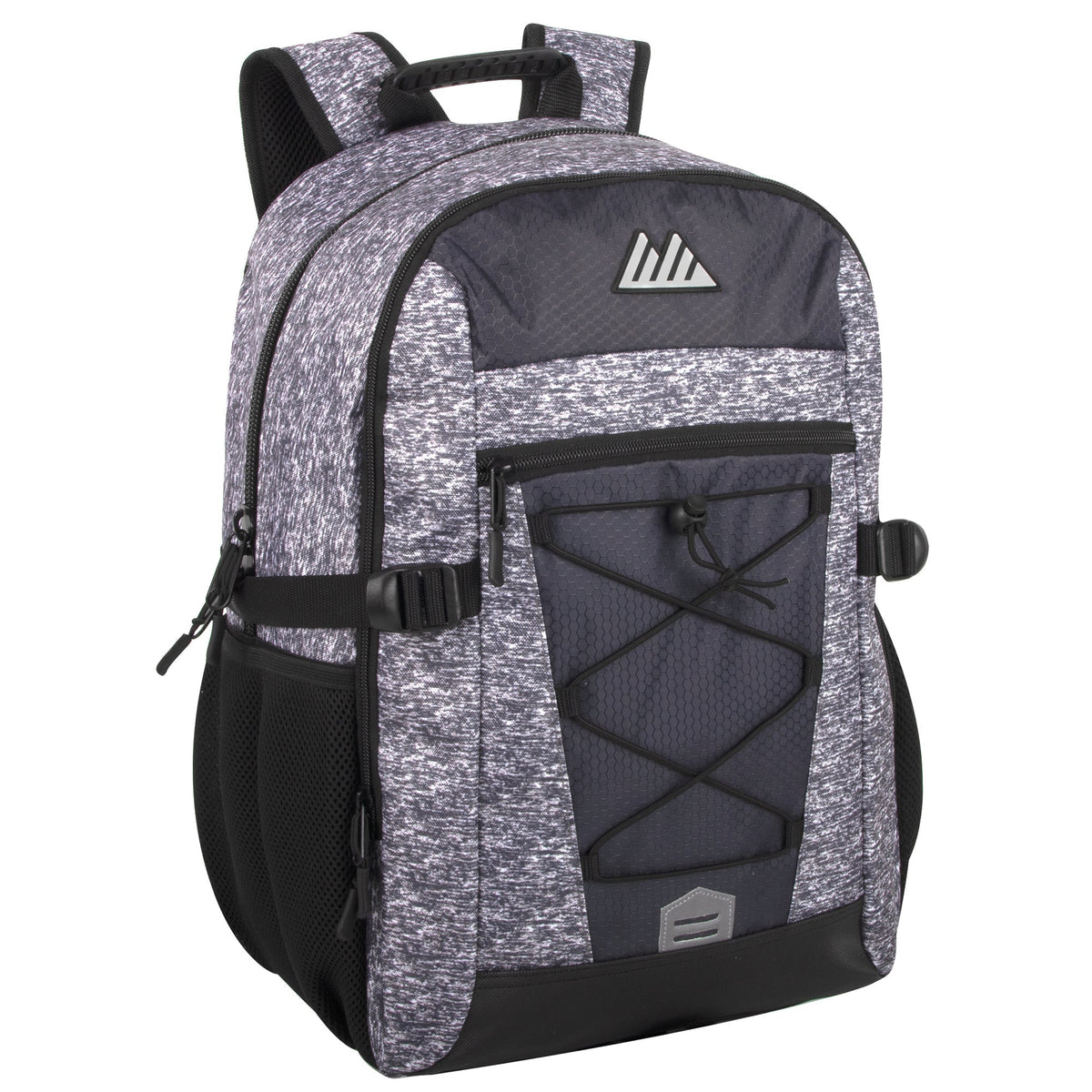 19-inch Bulk Heather Bungee Cord Backpack w Padded Laptop Section