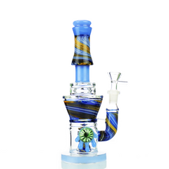 10" Water Pipe Inside Marble Art Water Pipe with Locket and 14mm Male Bowl