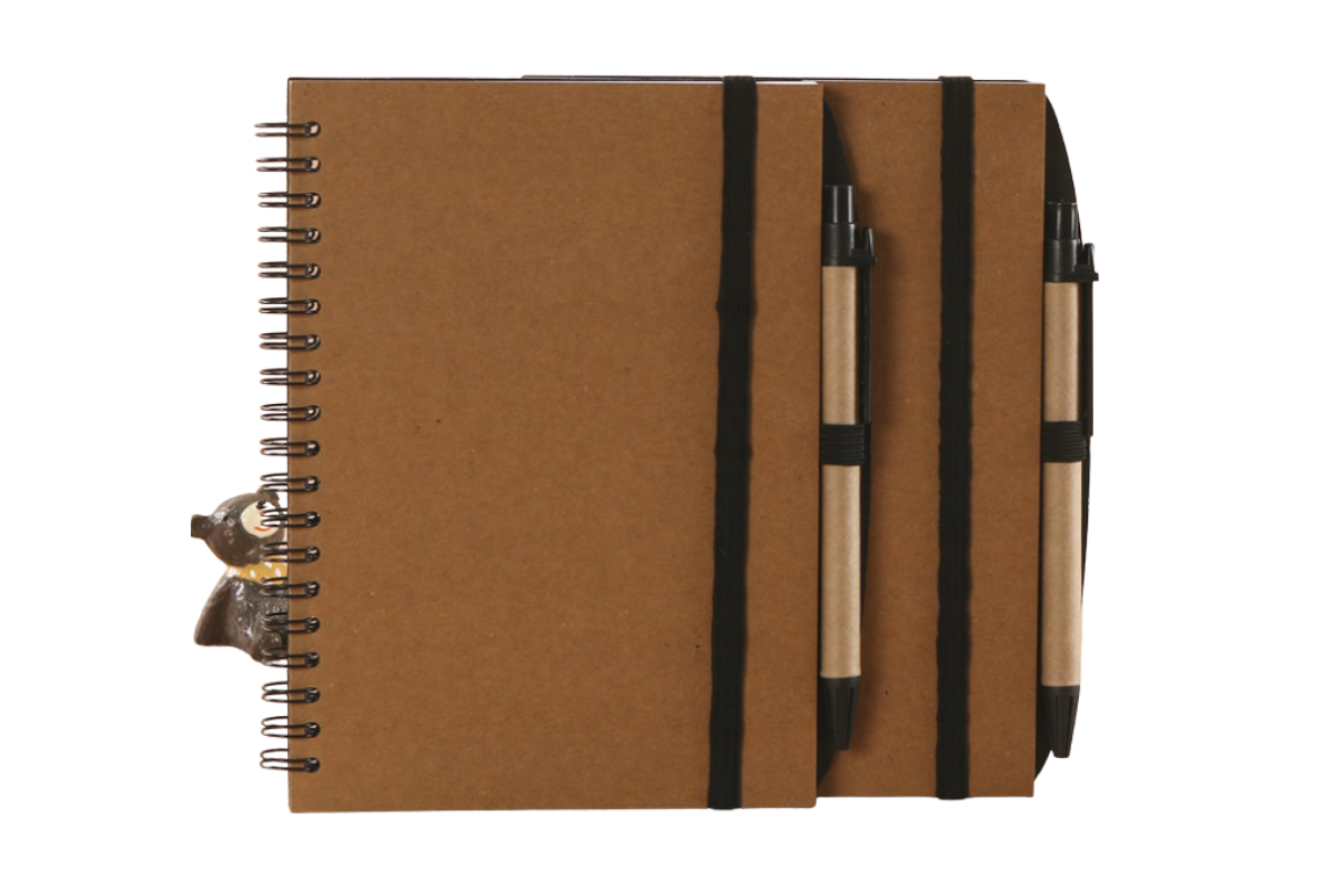Kraft Ring Notebook With Pen