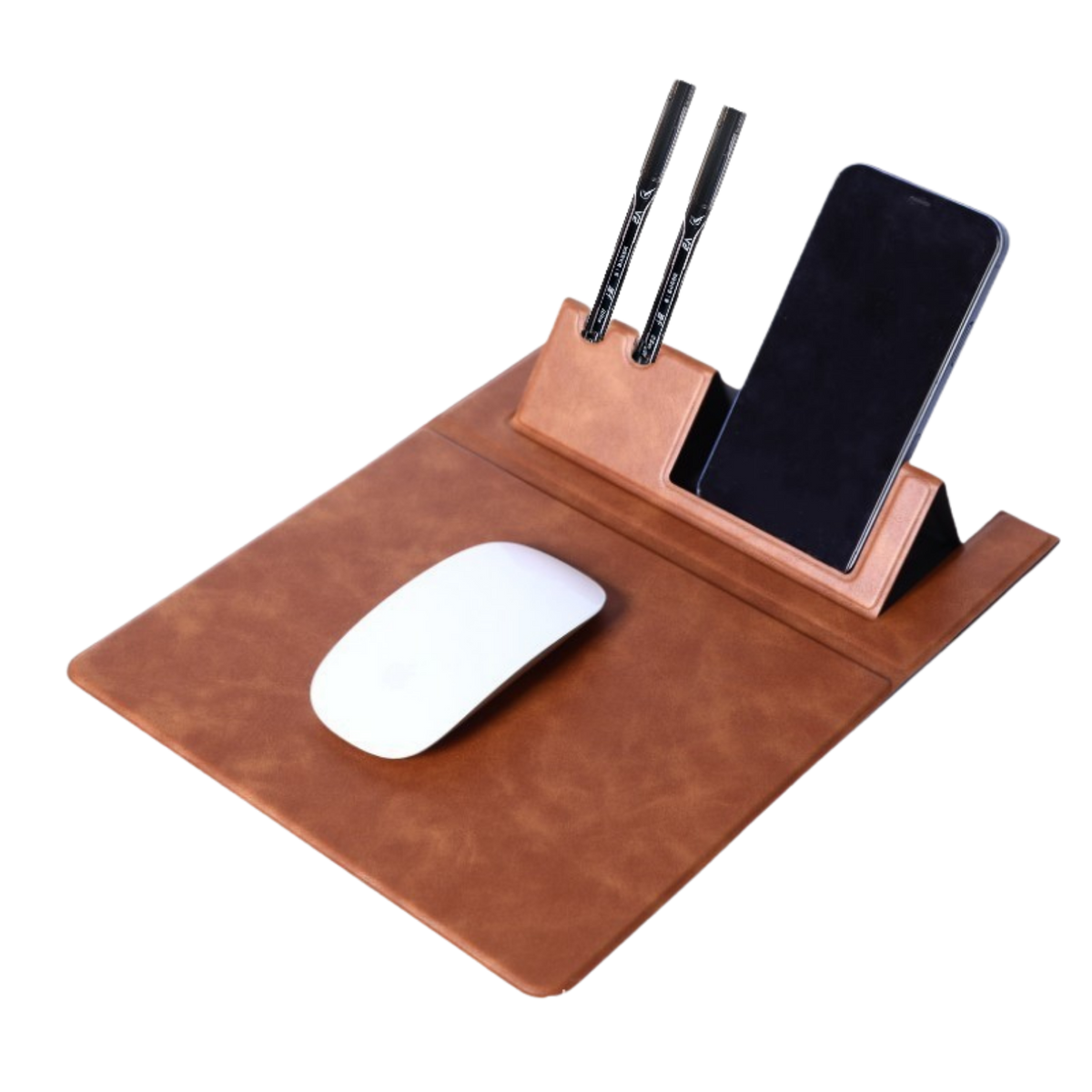 PU Leather Mousepad w/ Office Storage Stand (Deliver in 4-6 weeks)