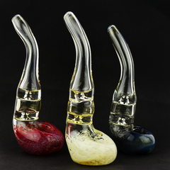 6" Stand Sherlock Fume Glass Frit Art Approx 130g