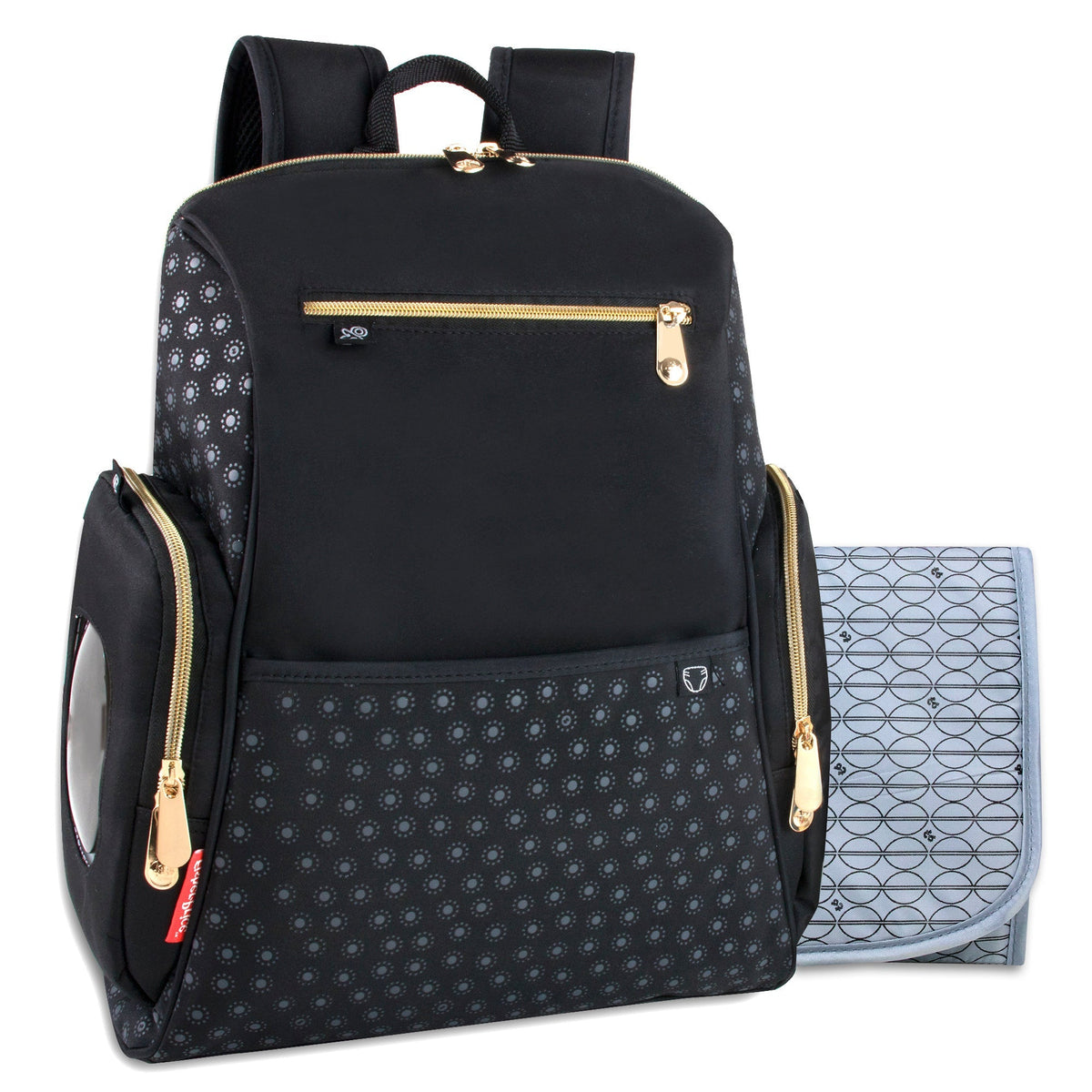 Fisher Price Bulk Gemma Fastfinder Diaper Backpack  + Changing Pad Set - Black