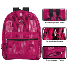17-Inch Bulk Trailmaker Premium Mesh Backpack - 4 Girls Colors