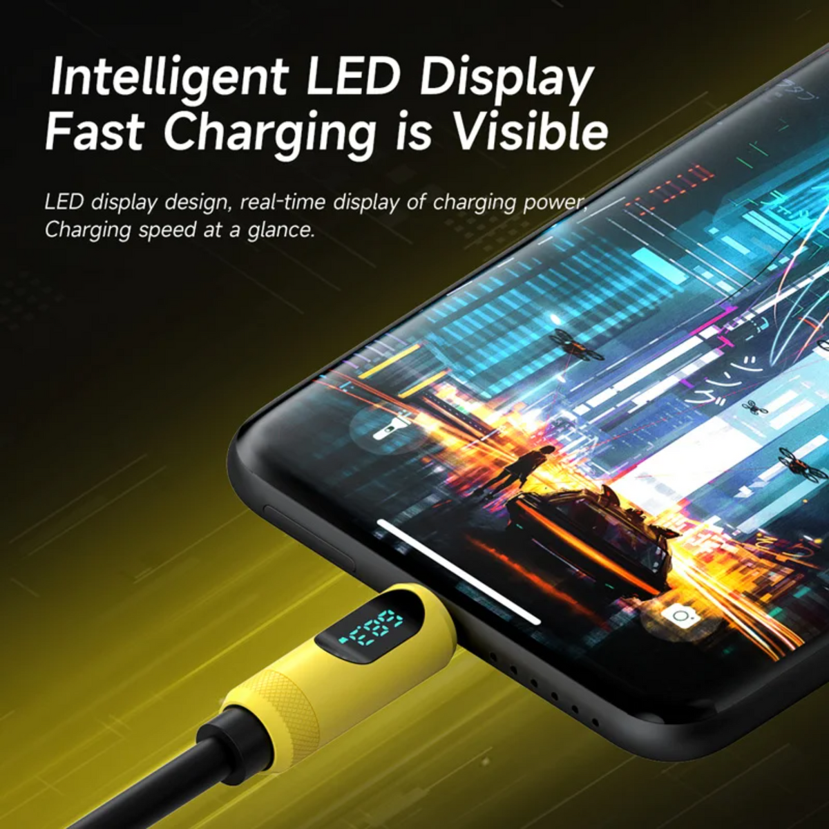Hagibis USB C to USB C Cable with LED Display Type C Fast Charge