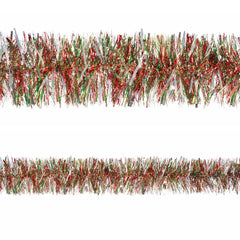 Garland Red Green Silver Tinsel 9' (EACH)