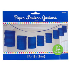 Paper Lantern Garland Blue 12' (EACH)