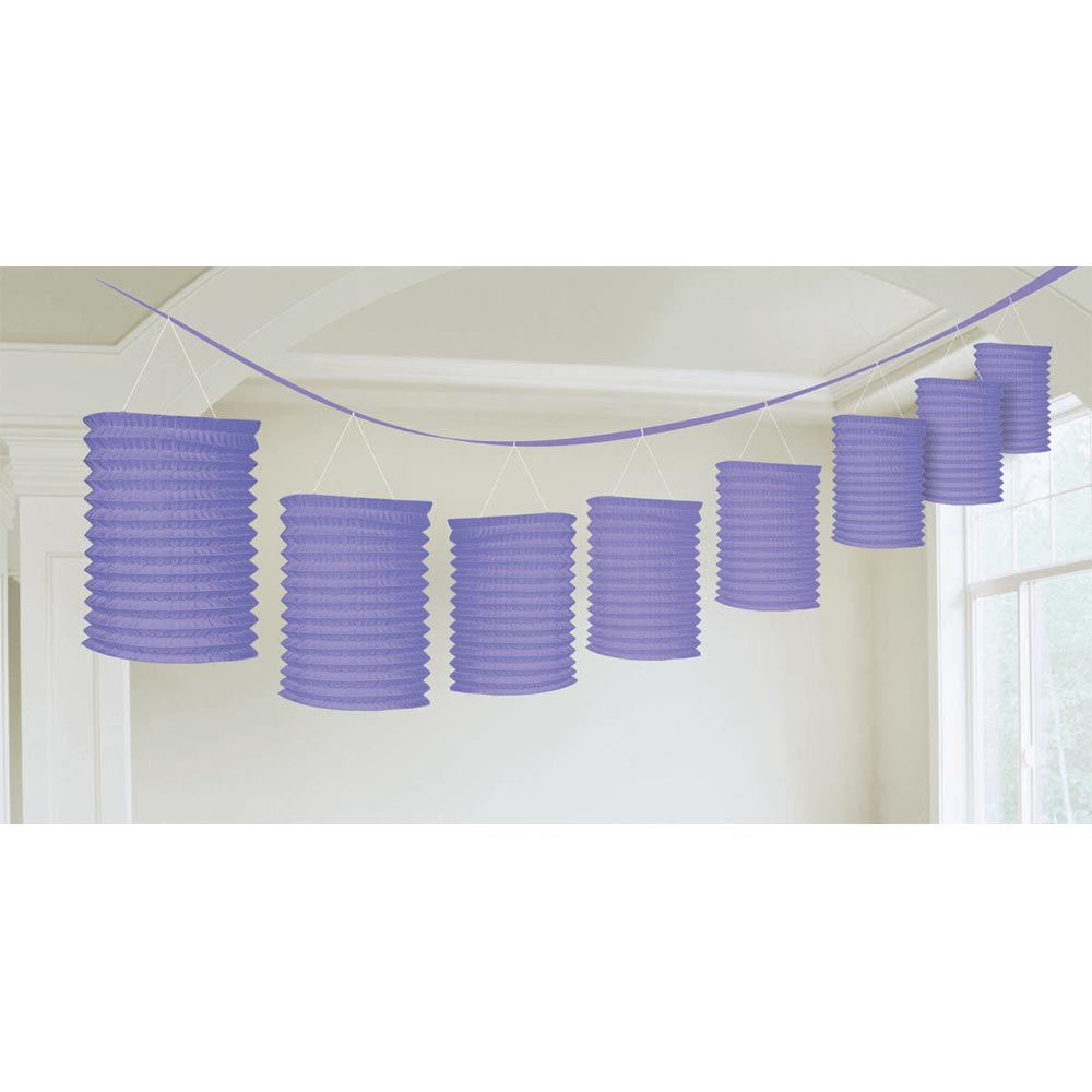 Paper Lantern Garland Purple 12' (EACH)