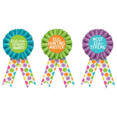 Egg Hunt Award Ribbon Assortment 6" (3 PACK)