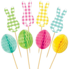 Bunny and Egg Pick Assortment 4" (16 PACK)