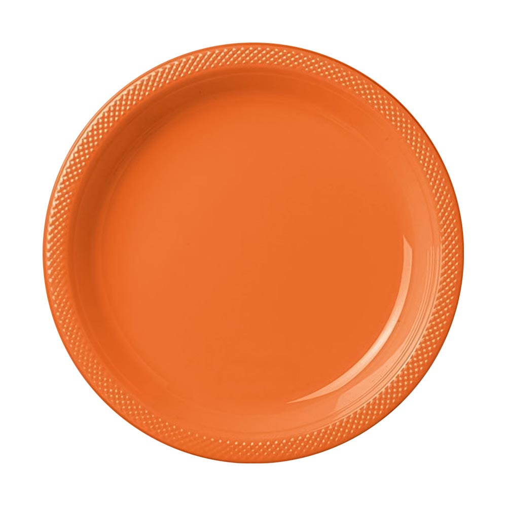 Plastic Plates - Orange 9" (20 PACK)