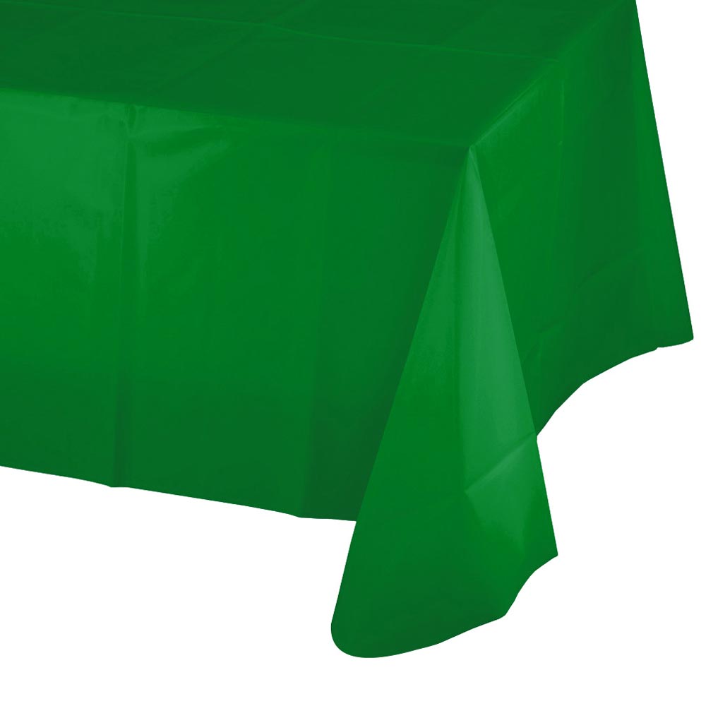 Plastic Table Cover - Festive Green 54" x 108" (EACH)