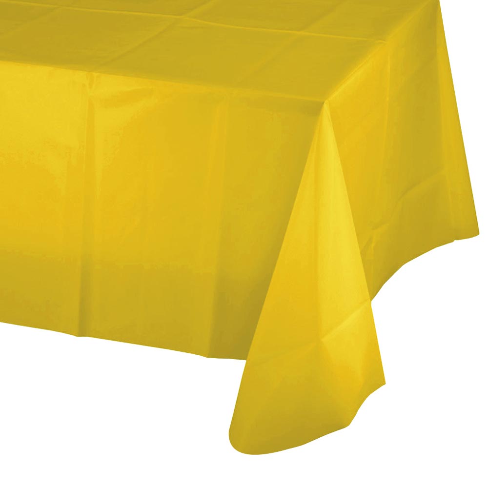 Plastic Table Cover - Yellow 54" x 108" (EACH)