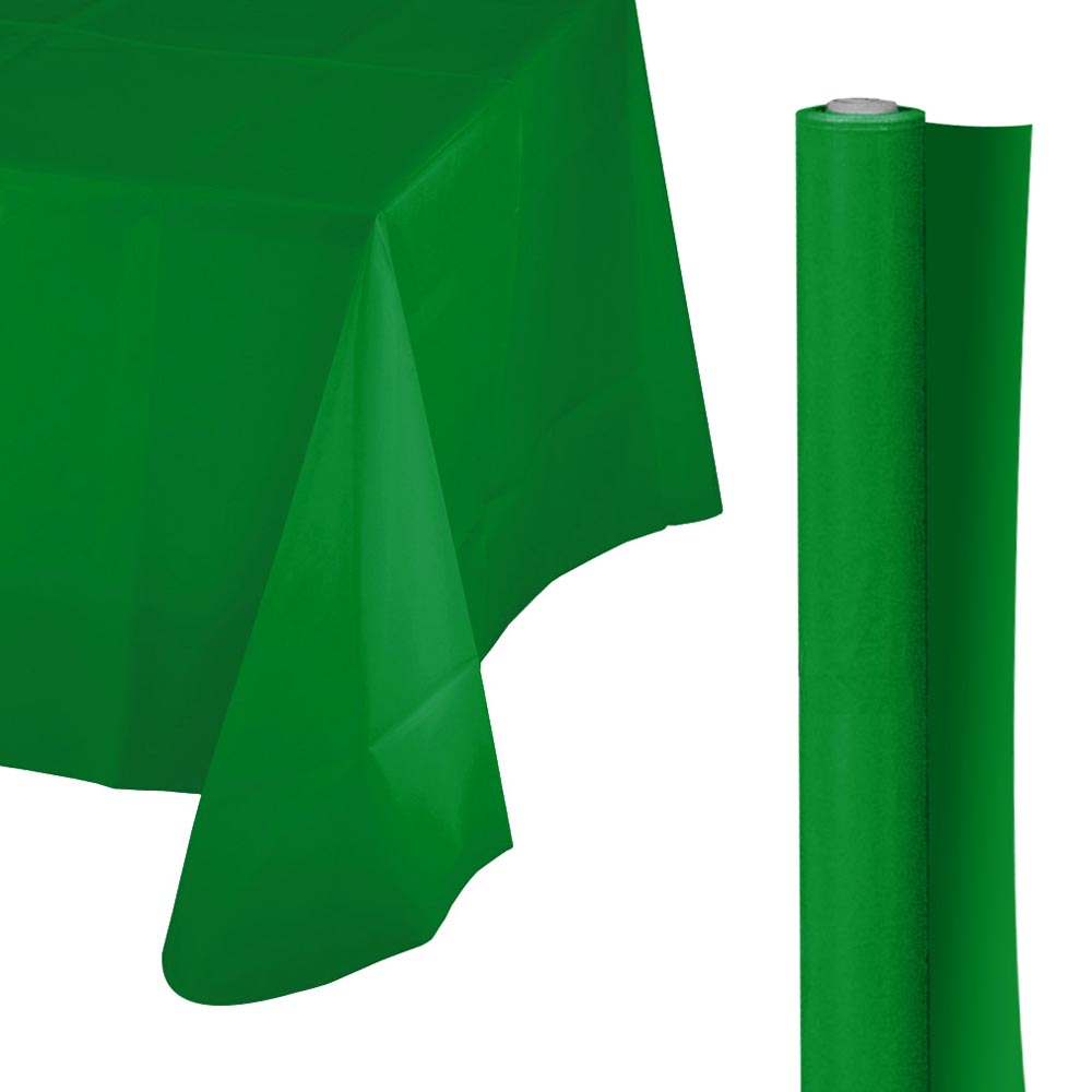 Plastic Table Cover Roll - Festive Green 40" x 250' (EACH)